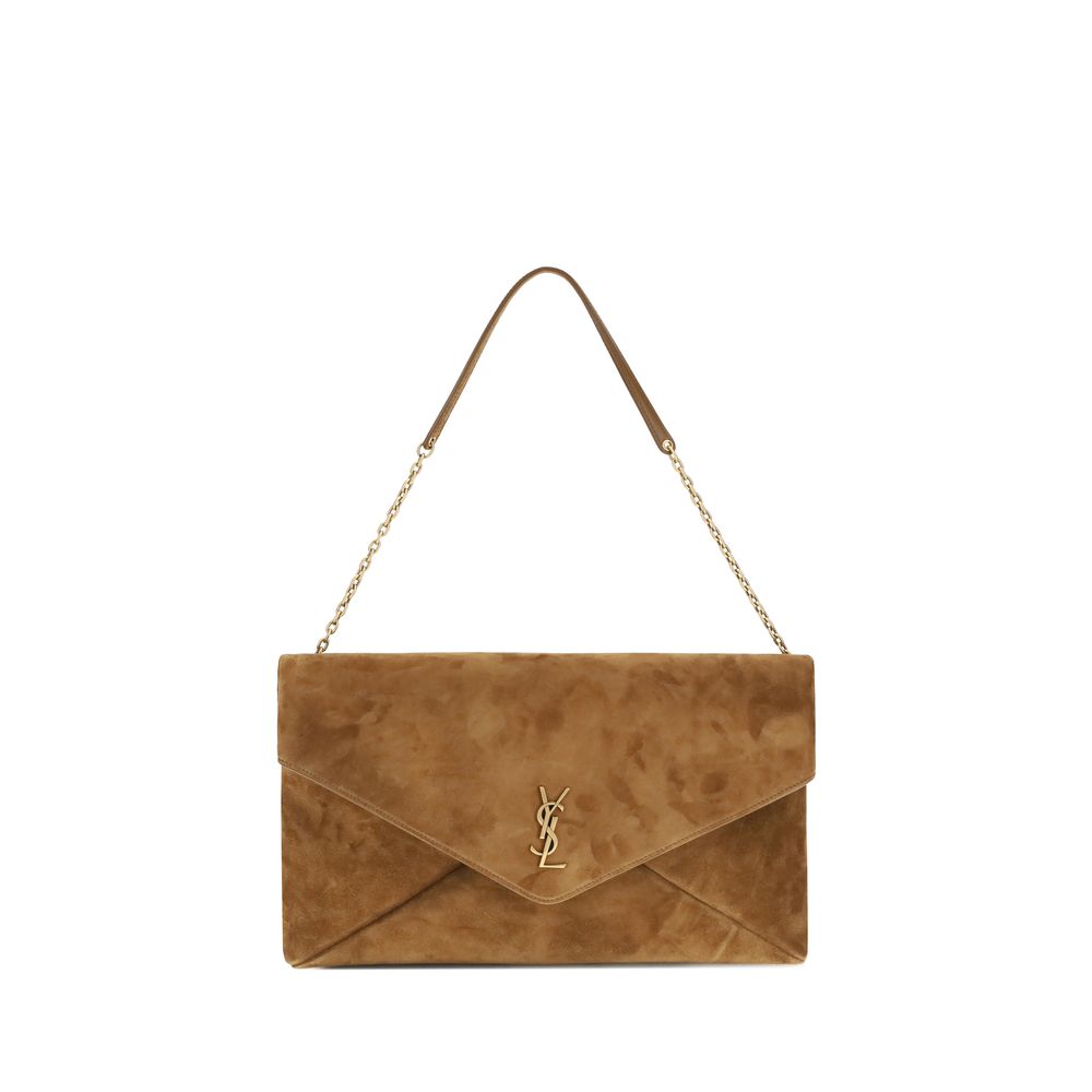 Beige Calf Leather Bos Taurus Shoulder Bag Bags Saint Laurent