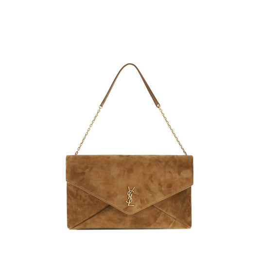 Beige Calf Leather Bos Taurus Shoulder Bag Bags Saint Laurent
