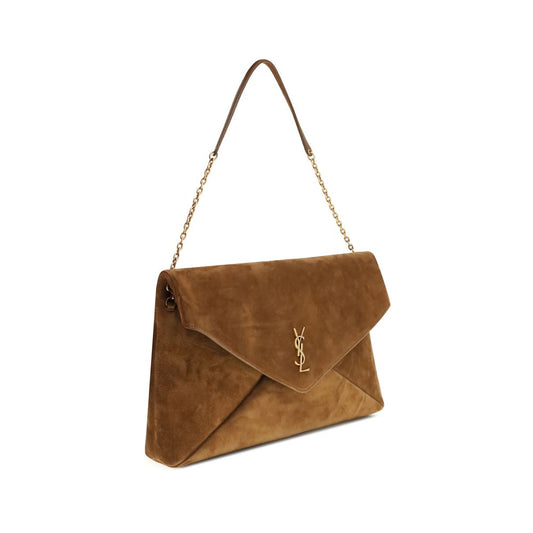 Beige Calf Leather Bos Taurus Shoulder Bag Bags Saint Laurent