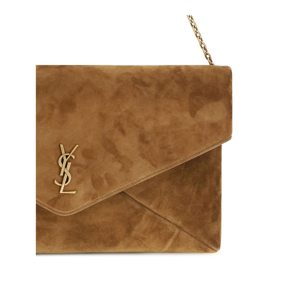 Beige Calf Leather Bos Taurus Shoulder Bag Bags Saint Laurent