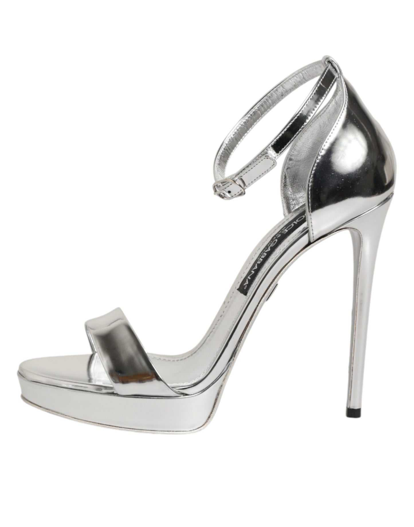 Silver Leather Platform Keira Sandals Shoes Shoes Dolce & Gabbana