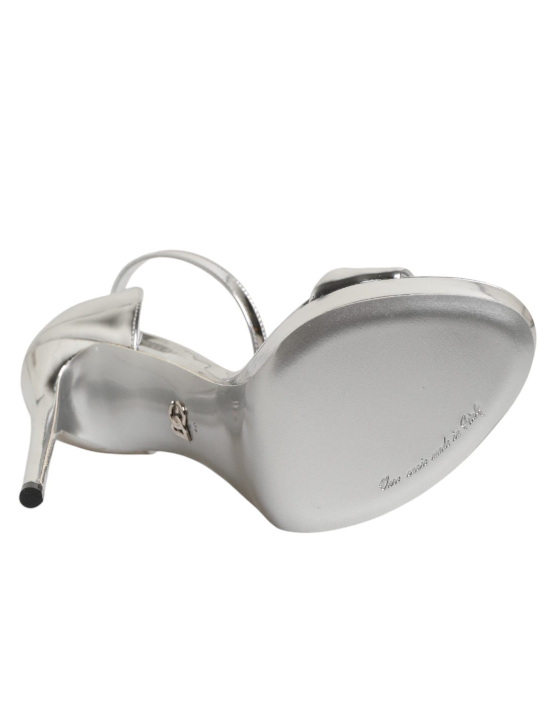 Silver Leather Platform Keira Sandals Shoes Shoes Dolce & Gabbana
