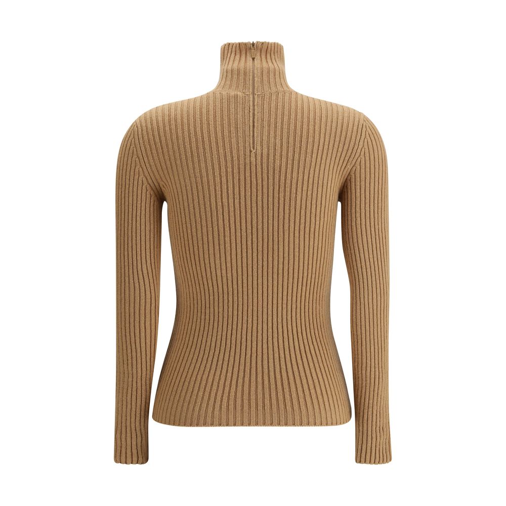 Beige Wool Long Sleeve T-Shirt Max Mara