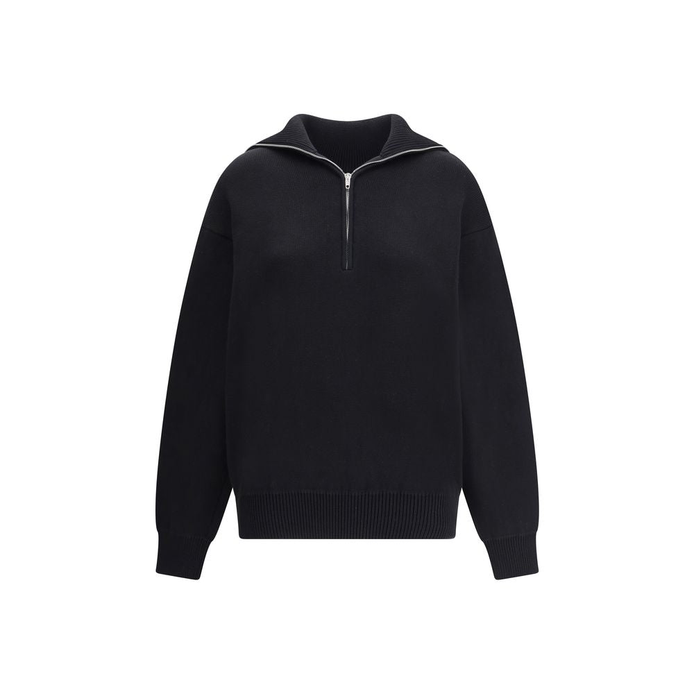 Black Cotton Sweatshirt Knitwear Balenciaga