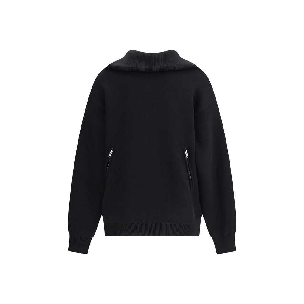 Black Cotton Sweatshirt Knitwear Balenciaga