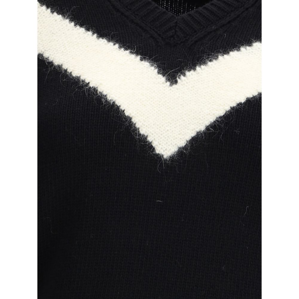Black Fleece Wool Sweatshirt Knitwear Valentino