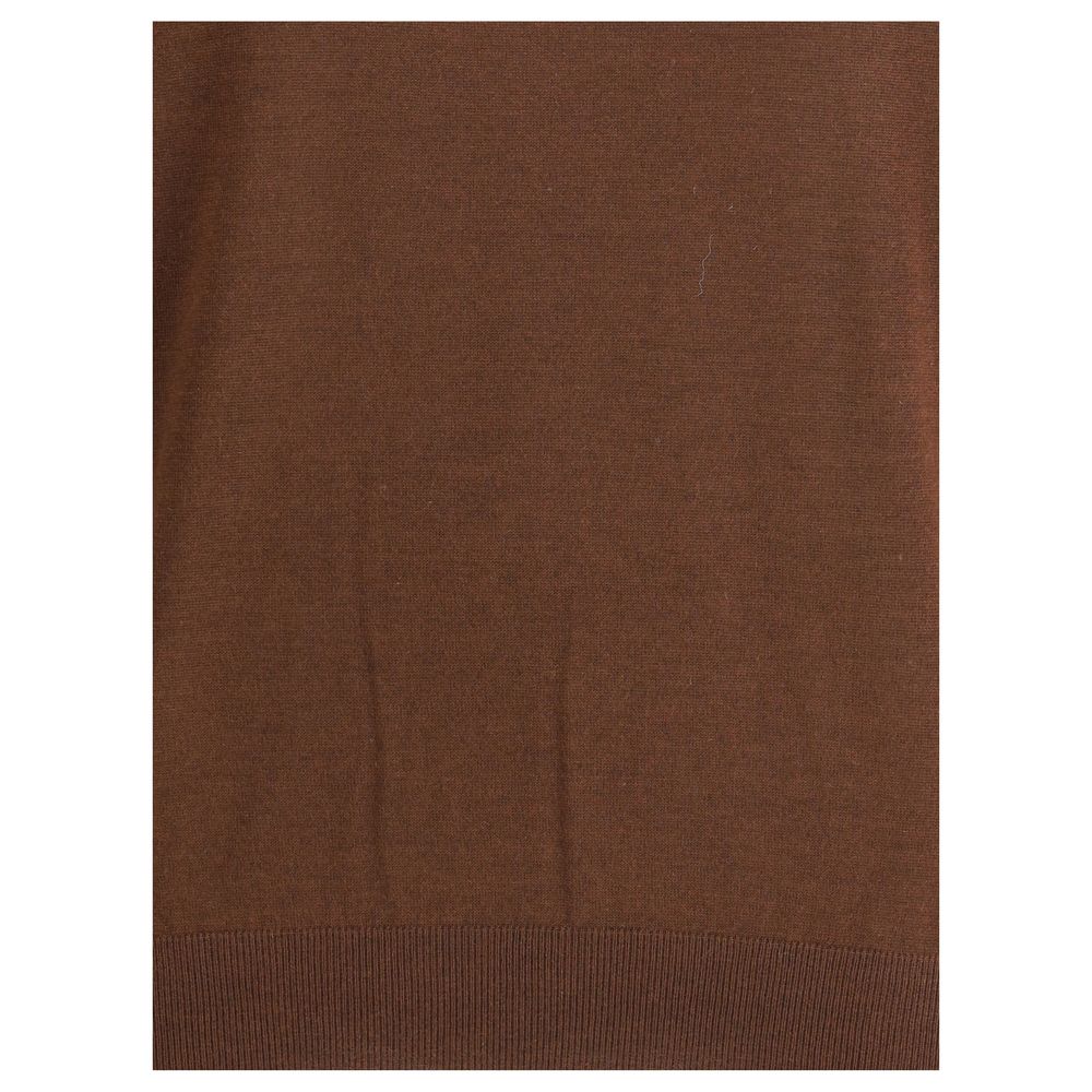 Brown Cashmere Turtleneck Knitwear Saint Laurent