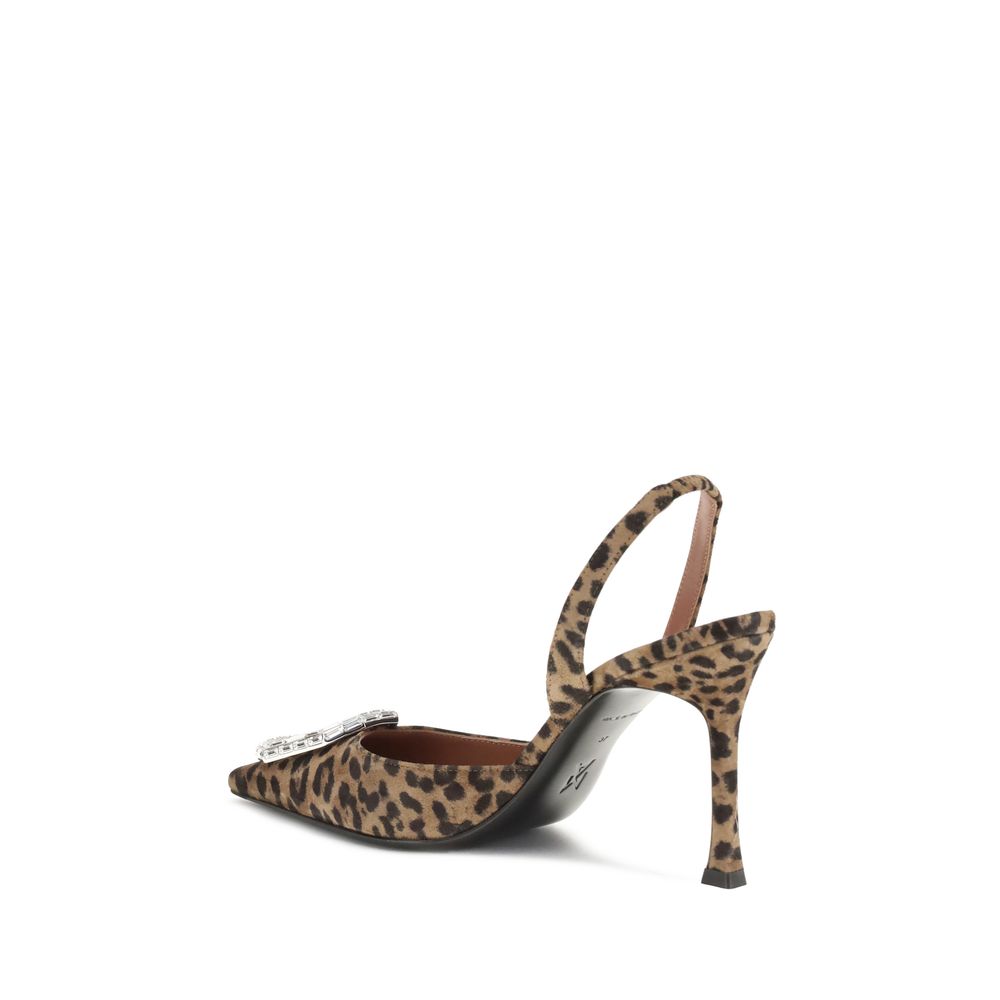 Multicolor Silk High Heel Pumps Shoes Amina Muaddi