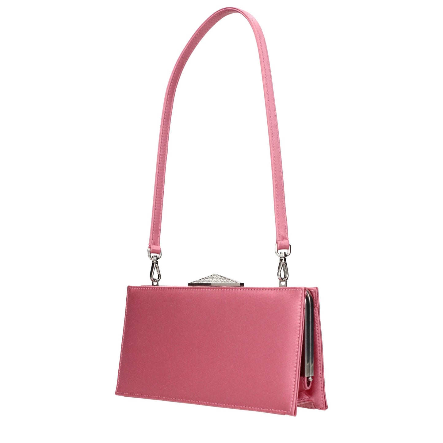 Pink Satin Clutch Bag Bags Jimmy Choo