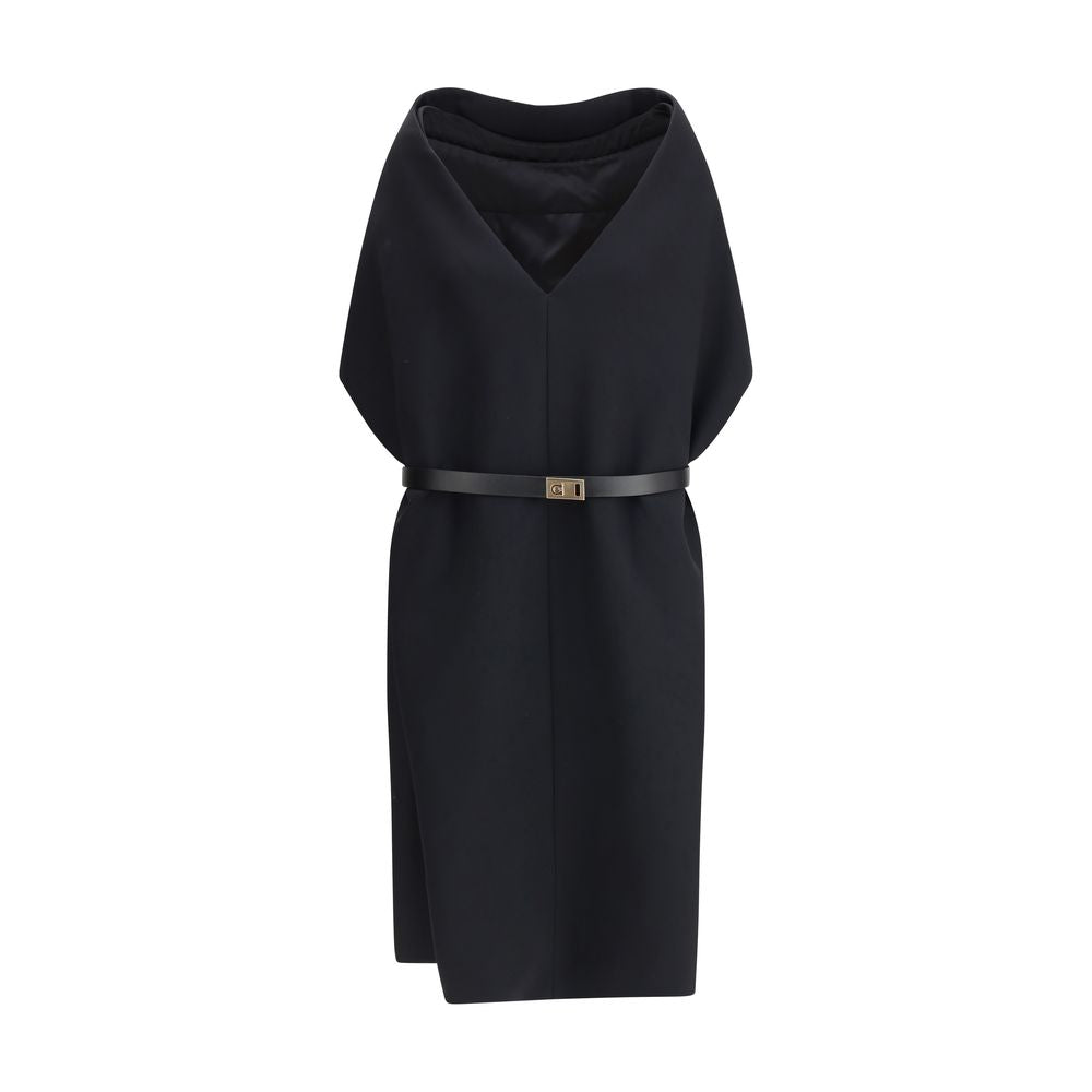 Black Viscose Casual Dress Ferragamo