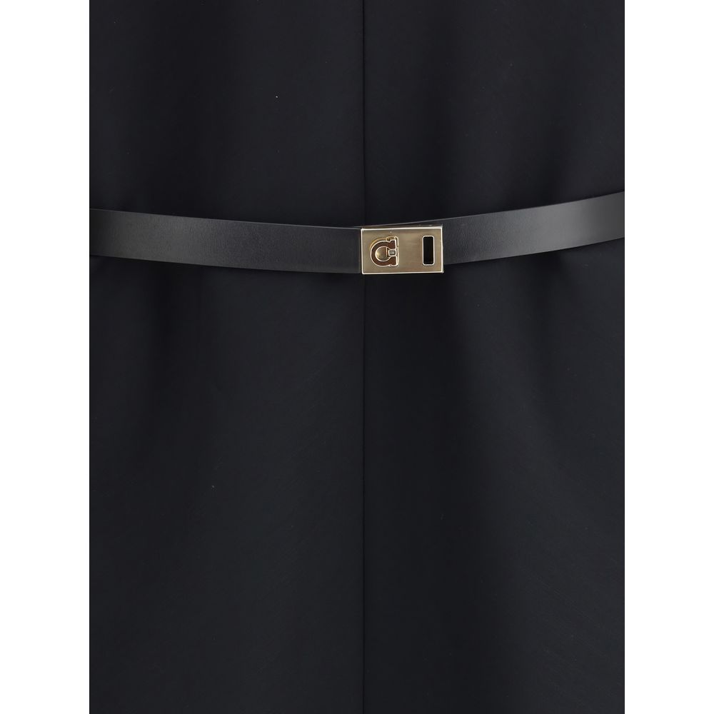 Black Viscose Casual Dress Ferragamo