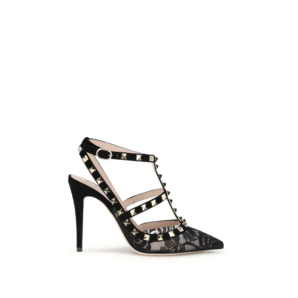 Black Fabric High Heel Pumps Shoes Valentino Garavani
