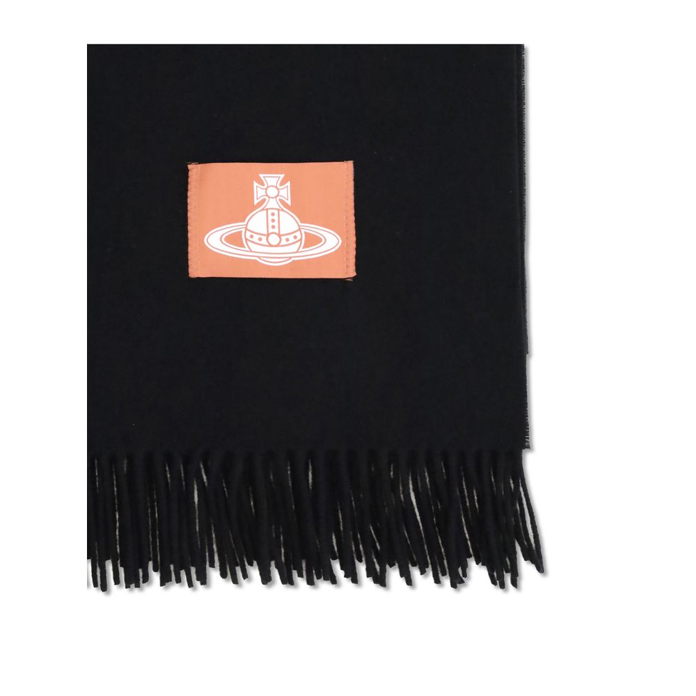 Black Wool Scarf Scarve Vivienne Westwood
