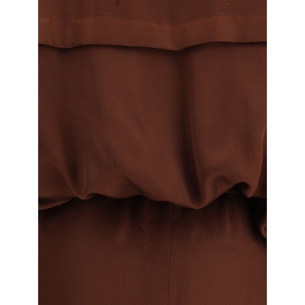 Bordeaux Silk Casual Dress Petar Petrov