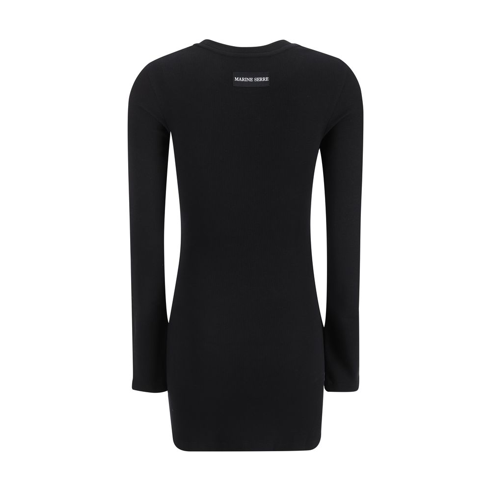 Black Cotton Casual Dress Dress Marine Serre
