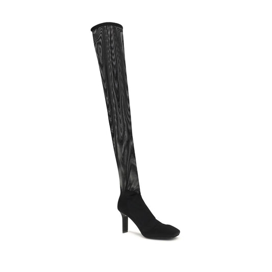 Black Polyamide Over The Knee Shoes Courrèges