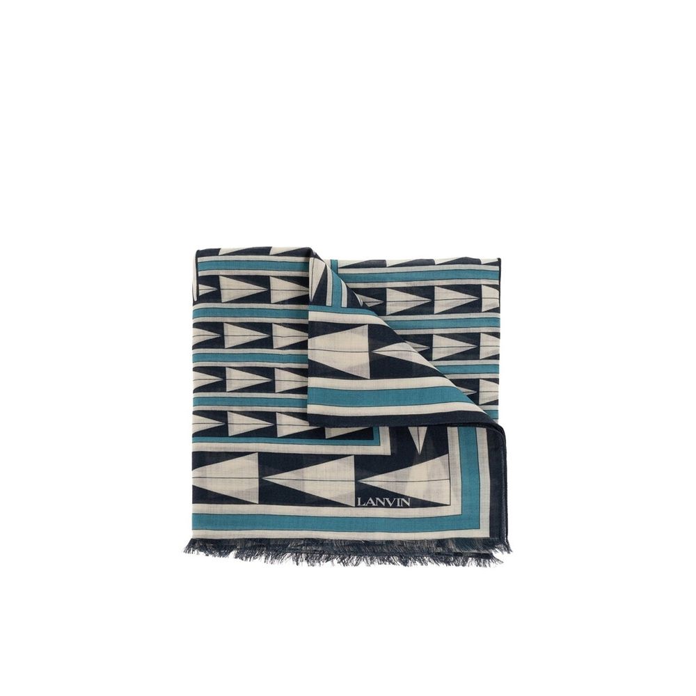 Blue Wool Scarf Lanvin