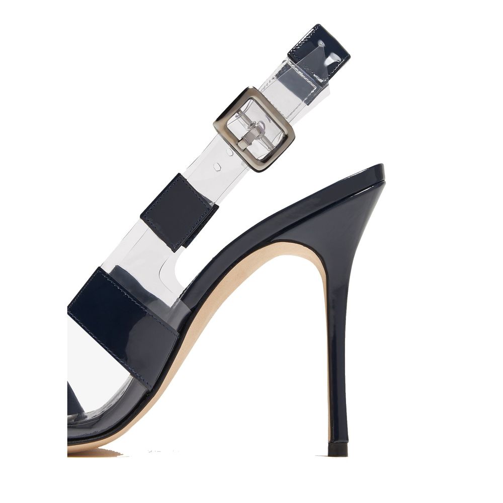 Blue Calfskin High Heel Pumps Shoes Manolo Blahnik