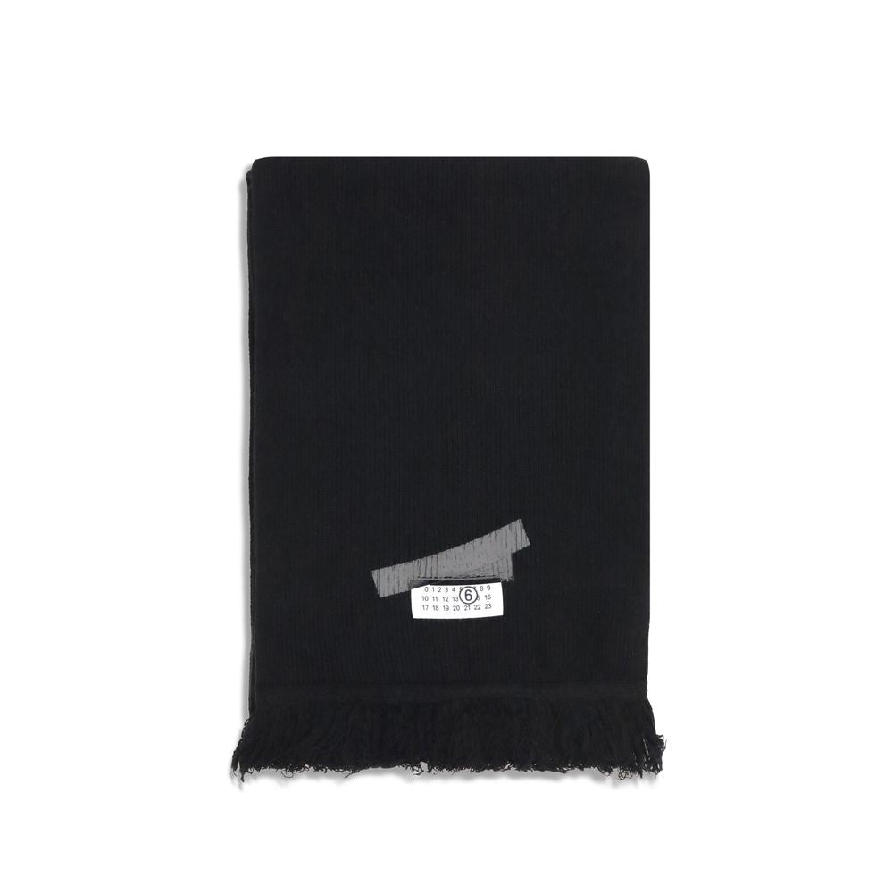 Black Wool Scarf MM6