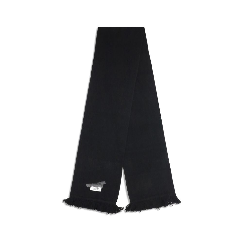 Black Wool Scarf MM6