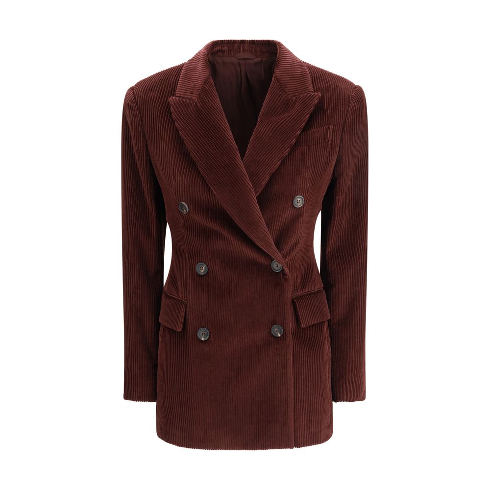 Bordeaux Cotton Coat Brunello Cucinelli