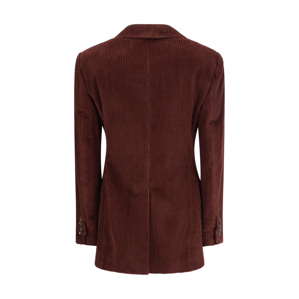 Bordeaux Cotton Coat Brunello Cucinelli