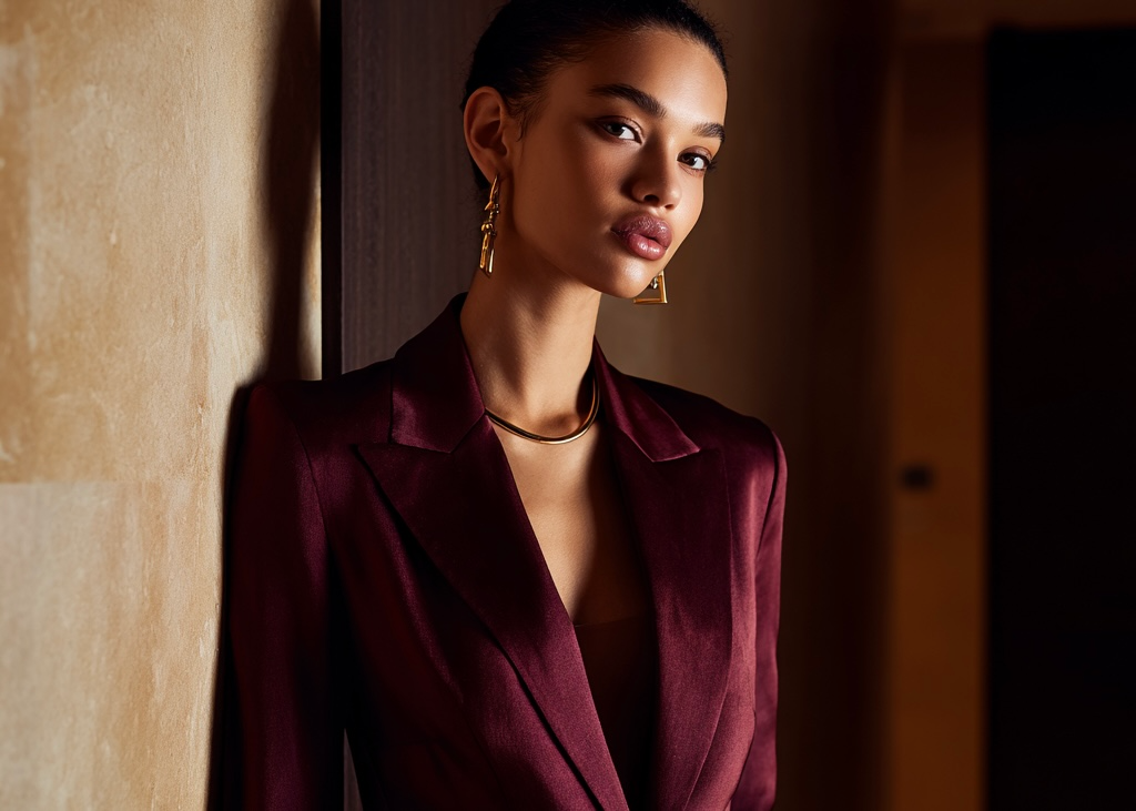 Eves House of Abundance burgundy designer blazer women's