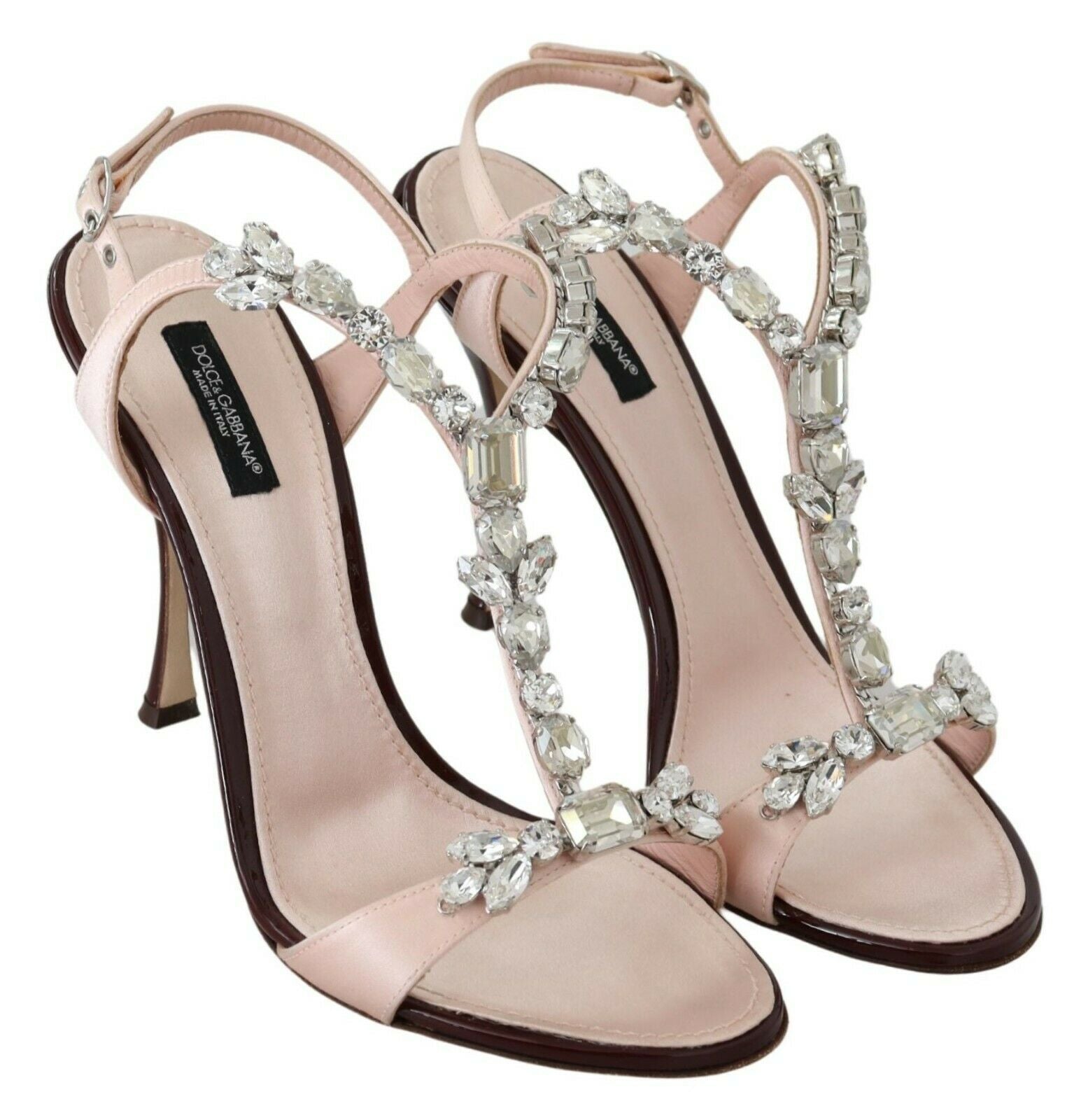 Pink Crystals Heels Keira Sandals Shoes Dolce & Gabbana
