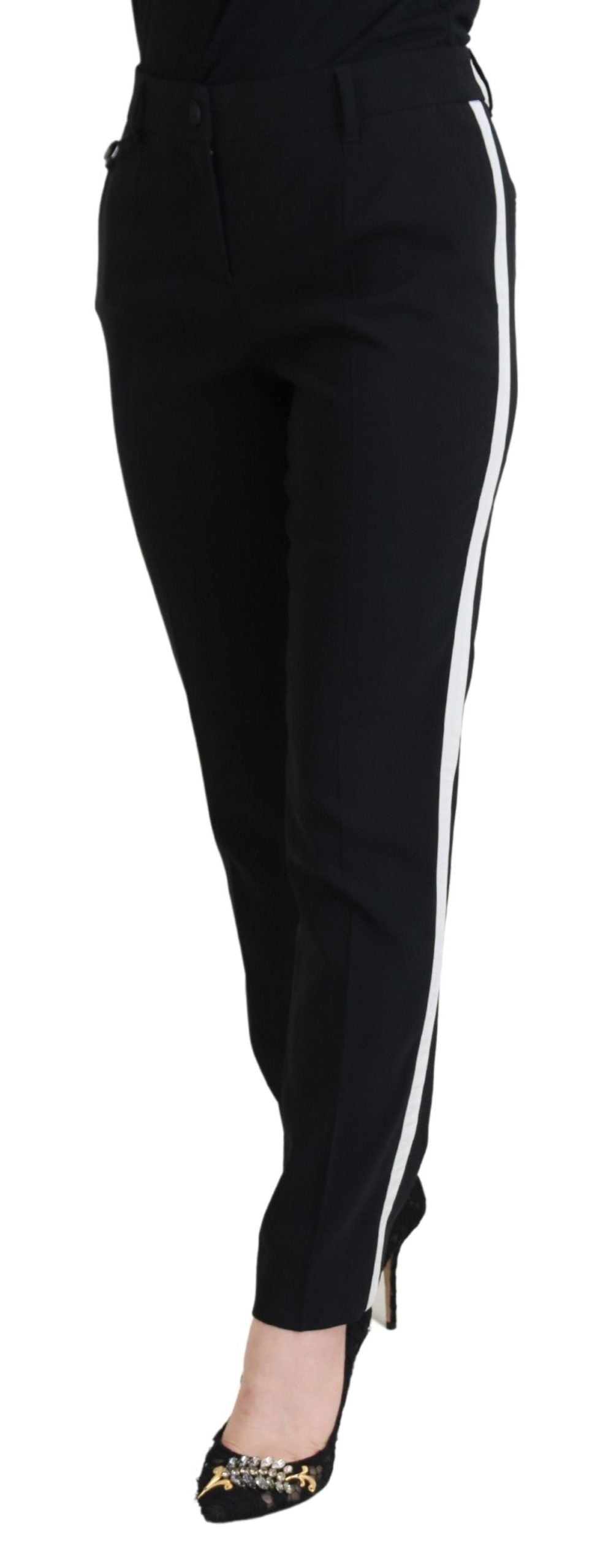 Black High Waist Women Pants Dolce & Gabbana