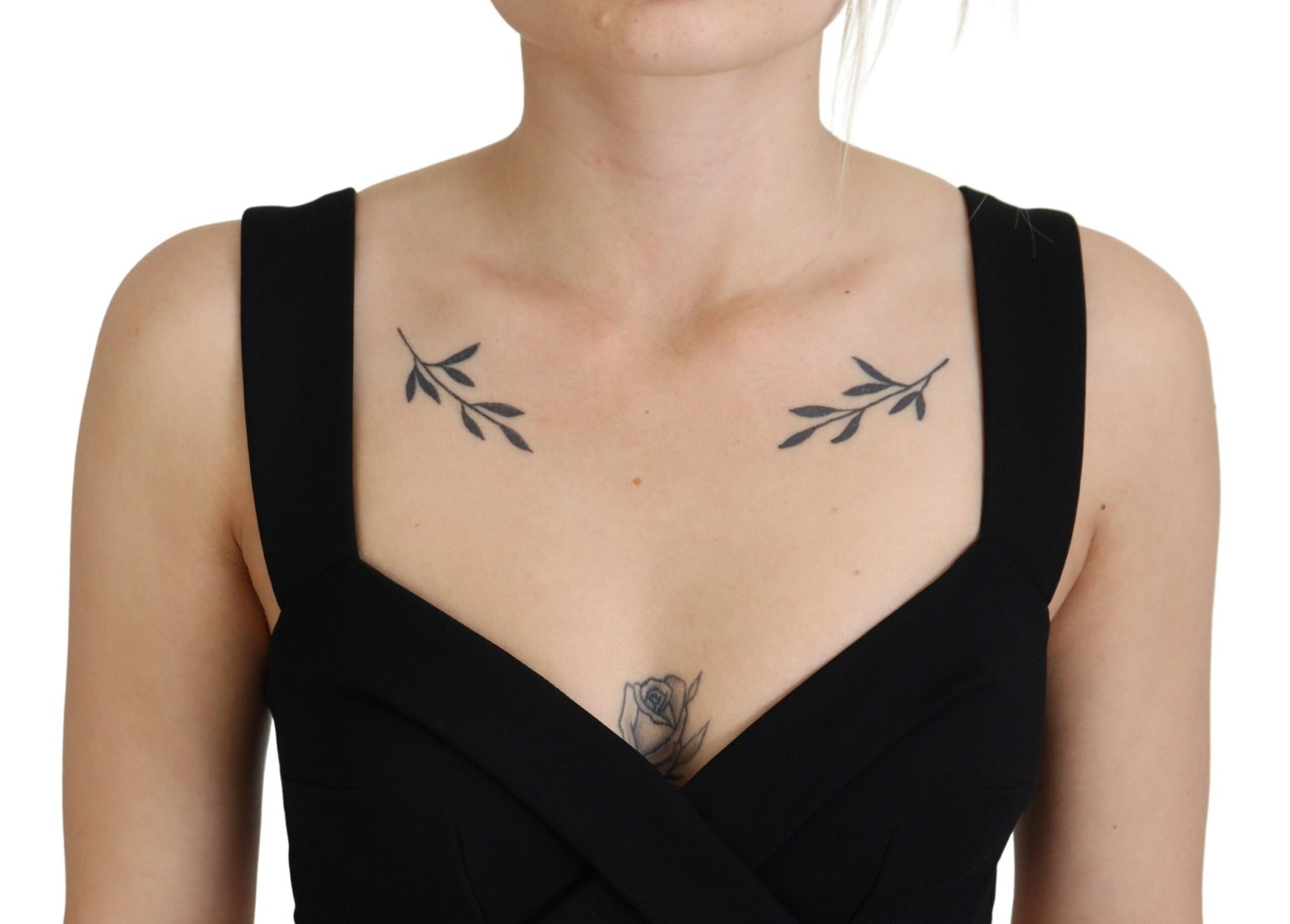 Black Viscose Bodycon Sheath Midi Dress Dress Dolce & Gabbana