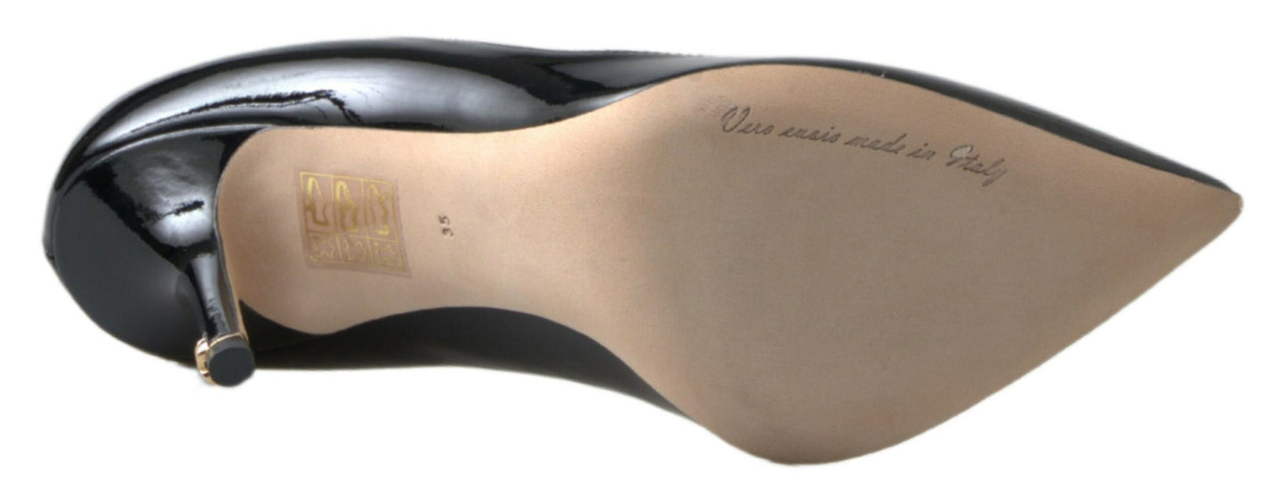 Black Patent Leather High Heels Pumps Shoes Shoes Dolce & Gabbana