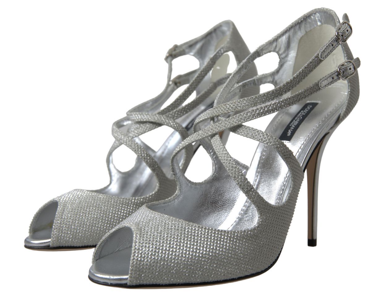 Silver Shimmers Sandals Heel Pumps Shoes Shoes Dolce & Gabbana