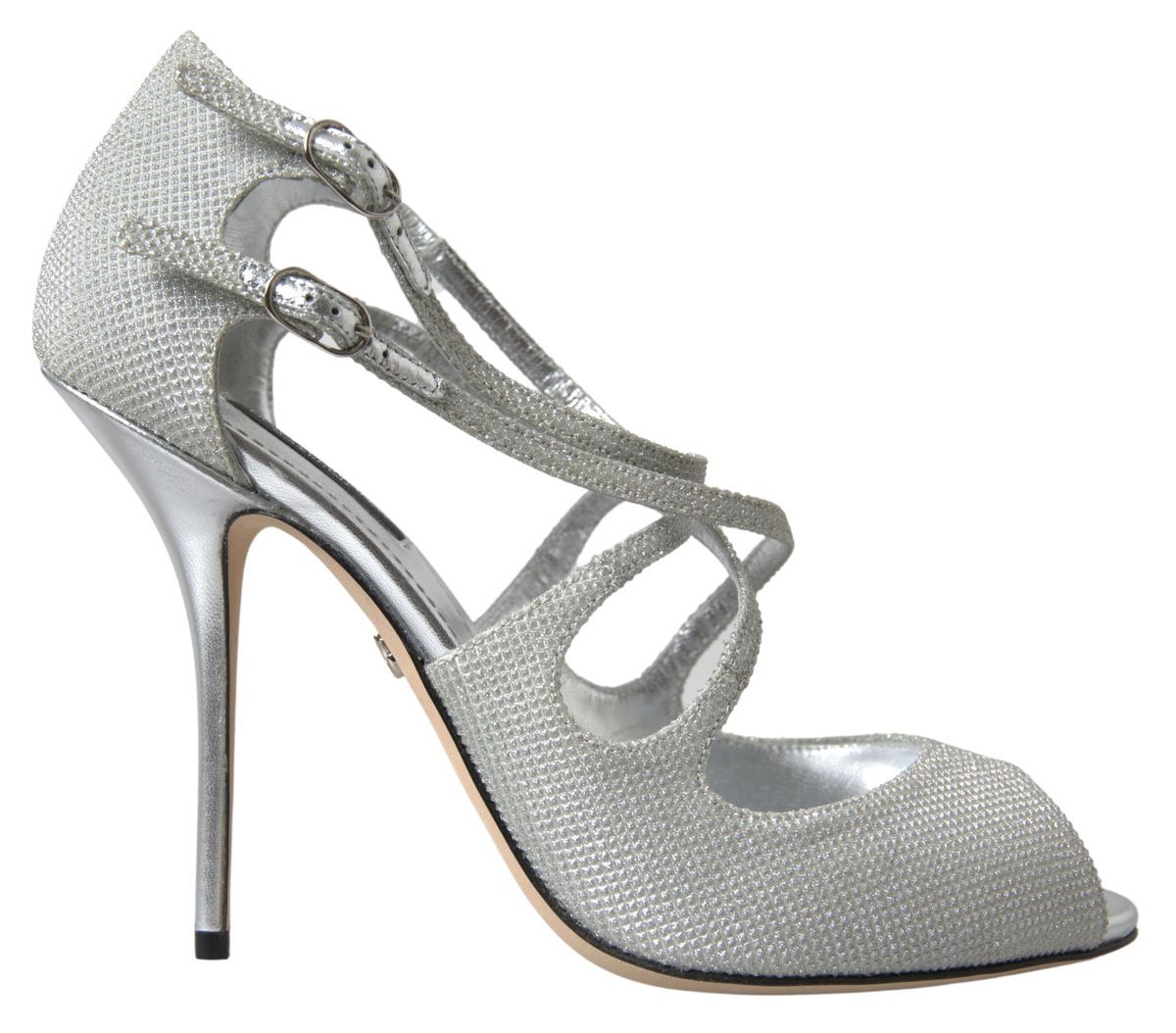 Silver Shimmers Sandals Heel Pumps Shoes Shoes Dolce & Gabbana