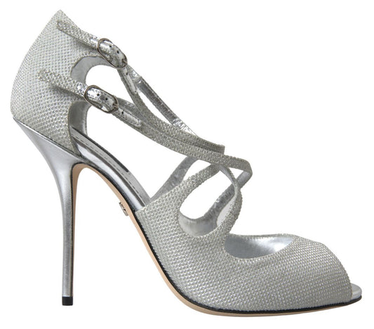 Silver Shimmers Sandals Heel Pumps Shoes Shoes Dolce & Gabbana