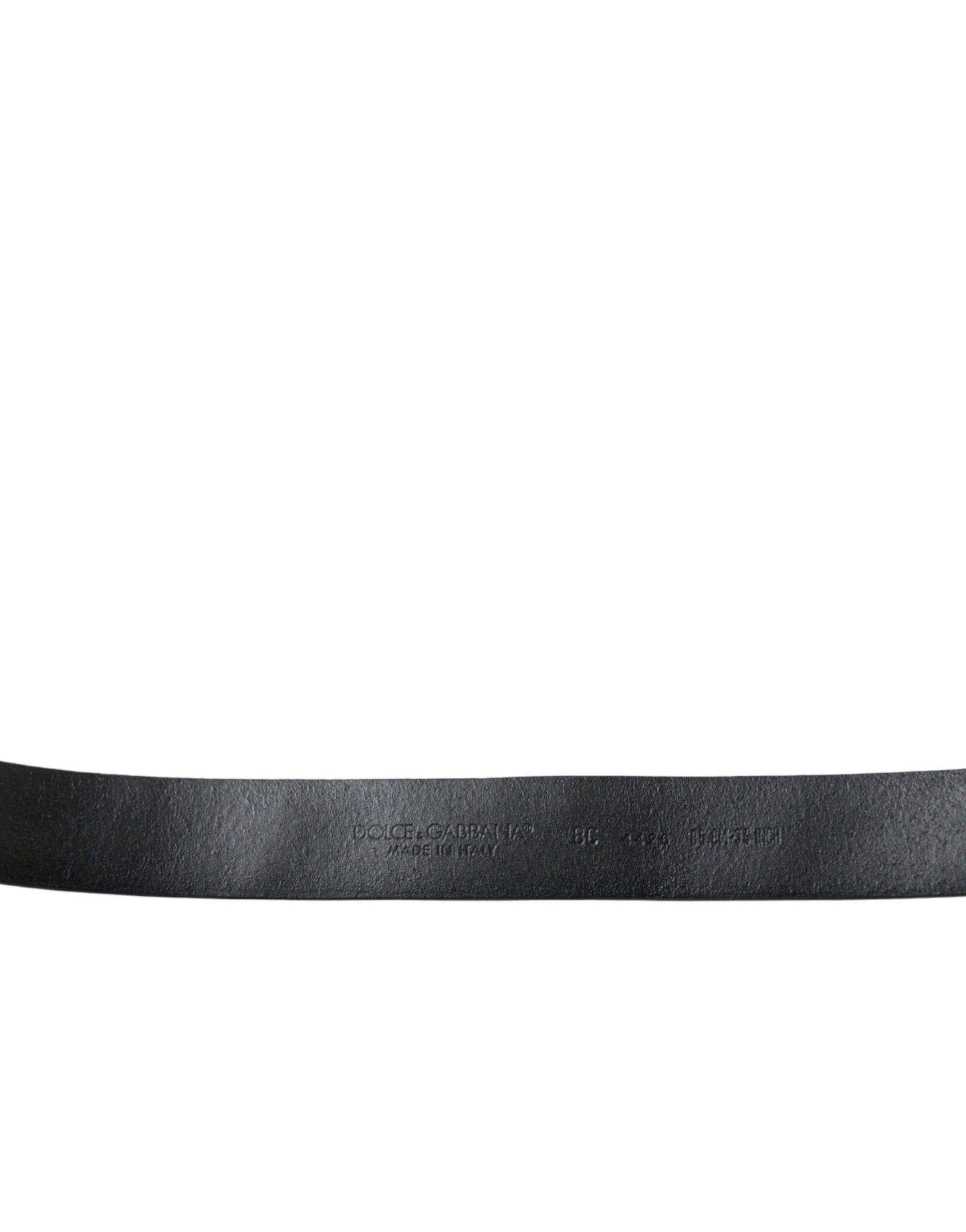 Black Embellished Leather Engraved Buckle Belt Belt Dolce & Gabbana