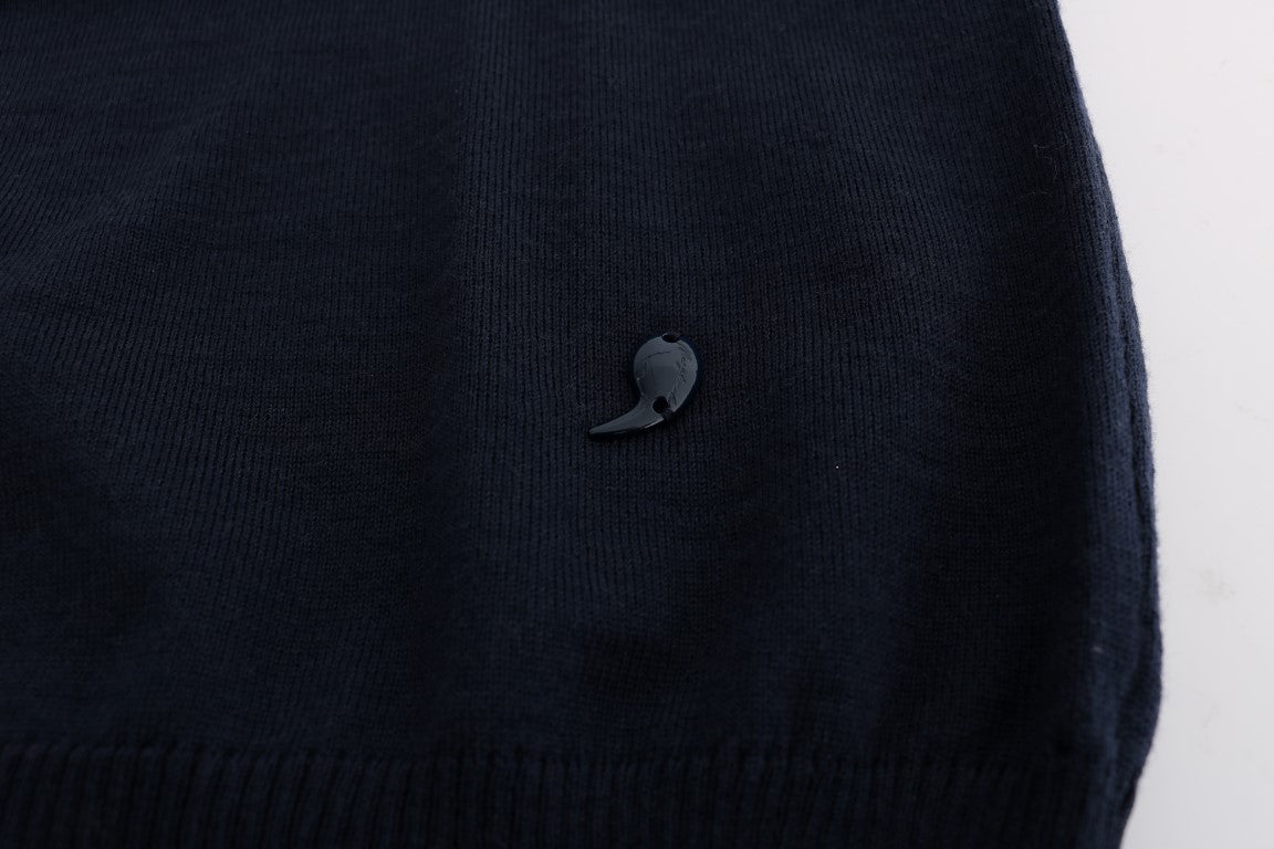 Blue Wool Long Sleeve Shift Dress Dress MARGHI LO'