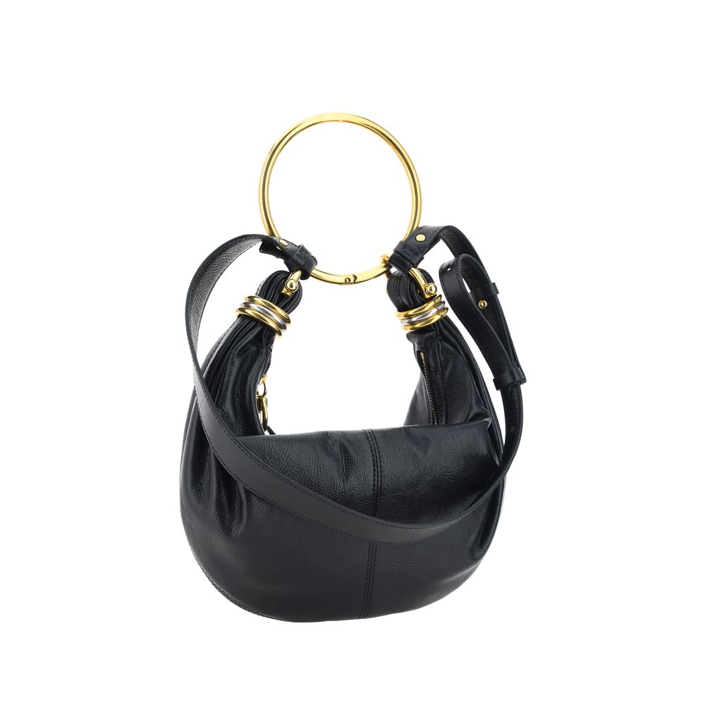 Black Calf Leather Bos Taurus Handbag Bags Chloé