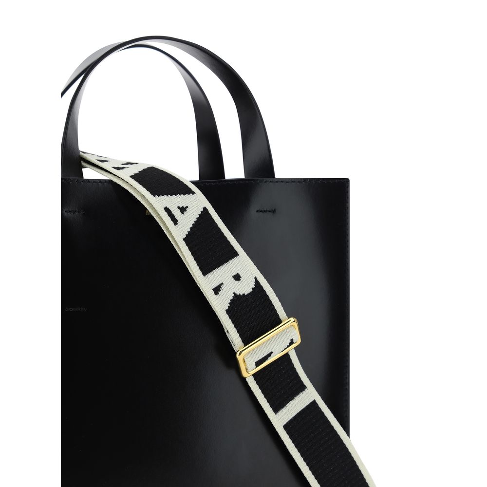 Black Calf Leather Bos Taurus Handbag Bags Marni