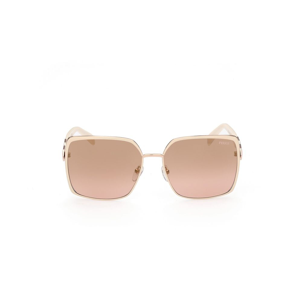 White Metal Sunglasses Sunglasses Emilio Pucci