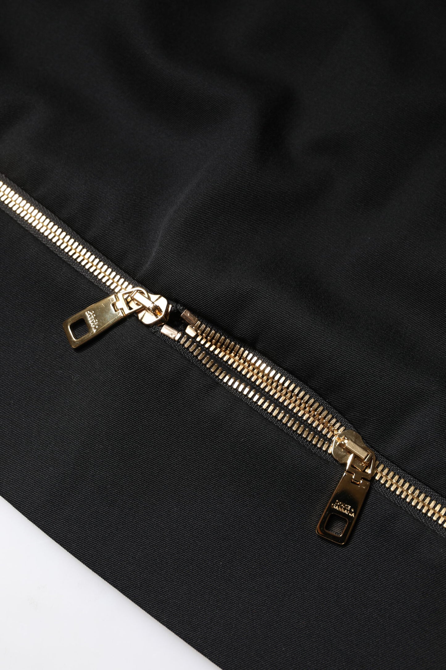 Black Virgin Wool High Waisted Mini Skirt Skirts Dolce & Gabbana