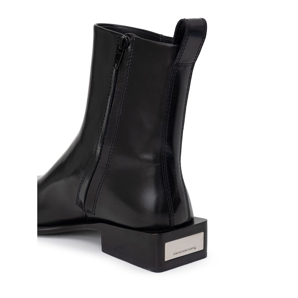 Black Leather Ankle Boots Shoes Alexander Wang