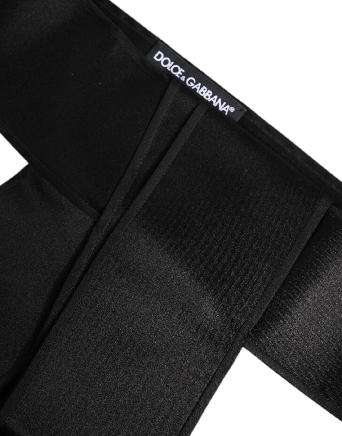 Black Satin Wide Waist Belt Dolce & Gabbana