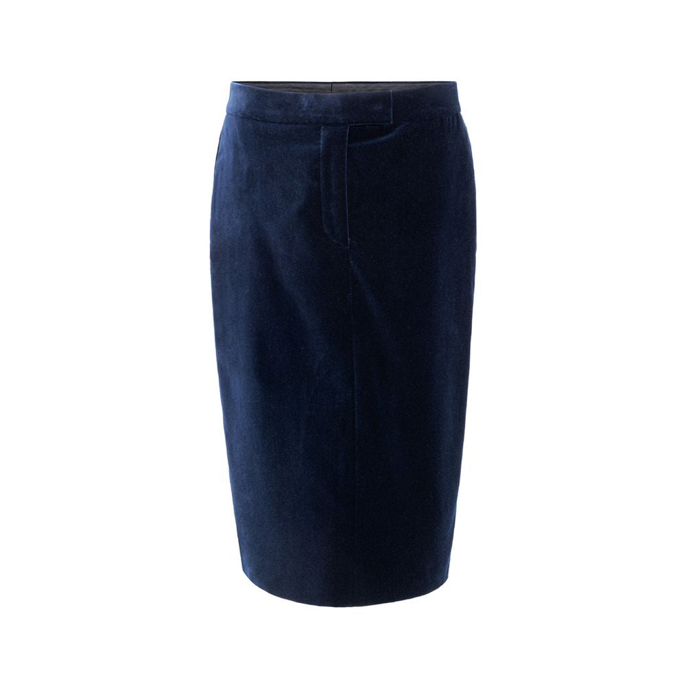 Blue Cotton Midi Skirt Skirts Tom Ford