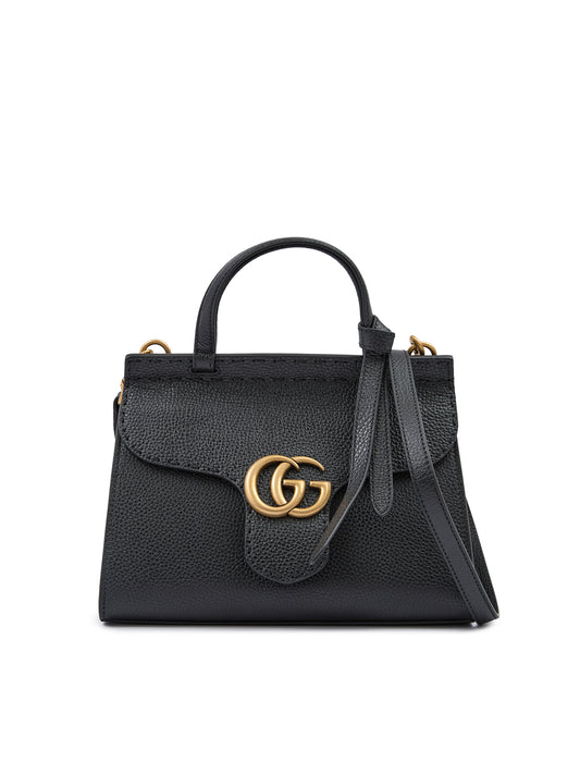 Black Leather GG Marmont Handbag Bags Gucci