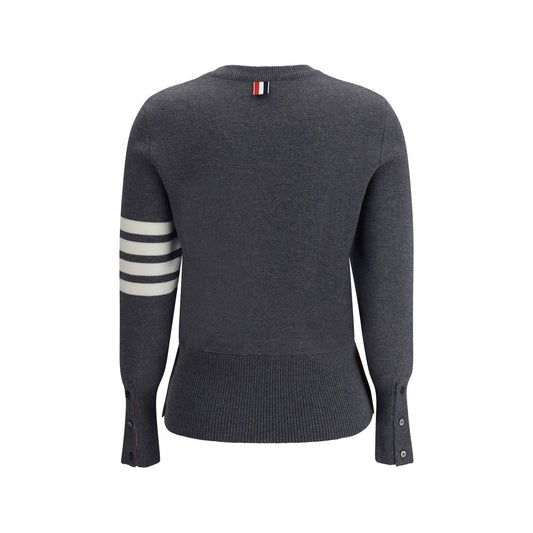 Gray Fleece Wool Sweatshirt Knitwear Thom Browne