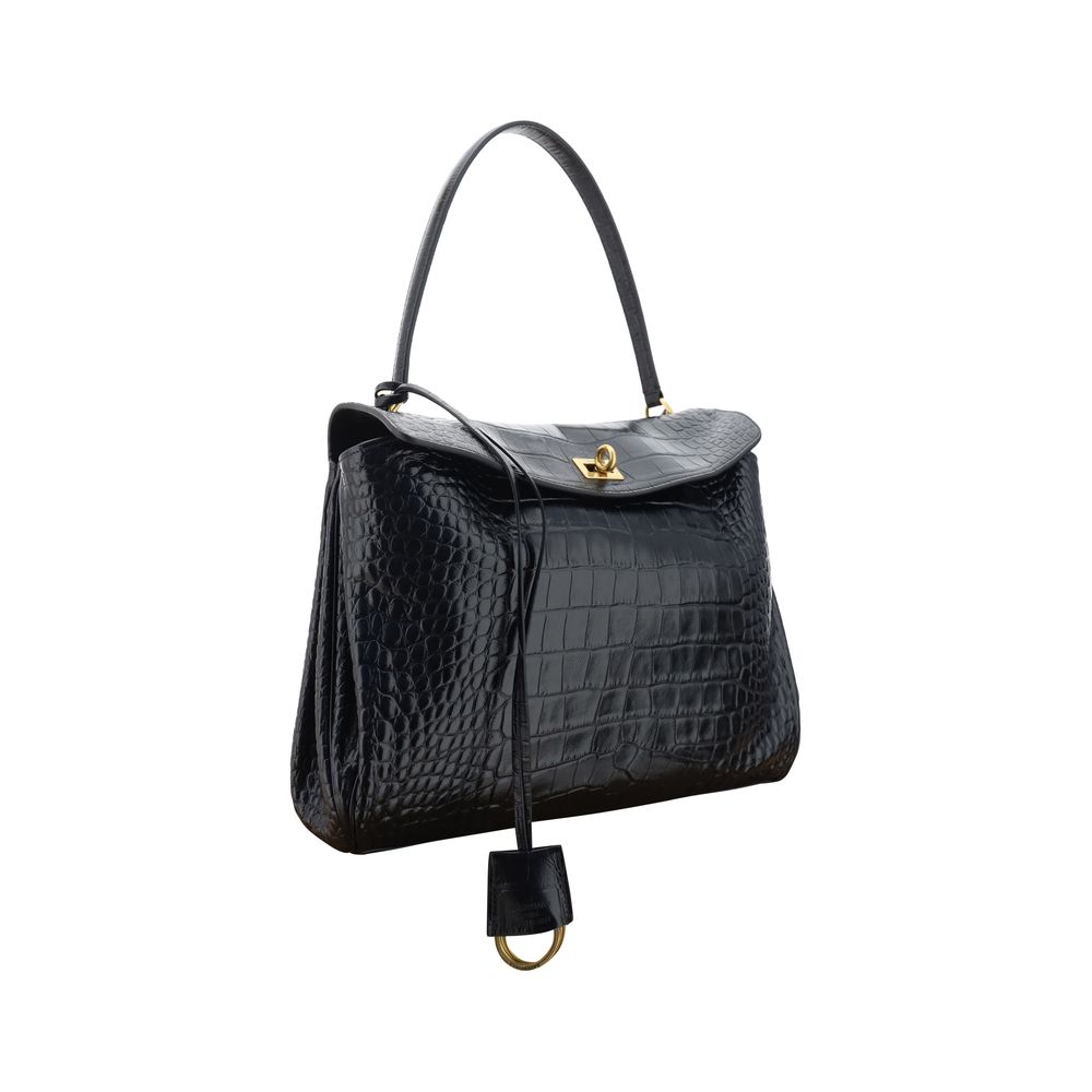 Black Calf Leather Bos Taurus Handbag Bags Balenciaga