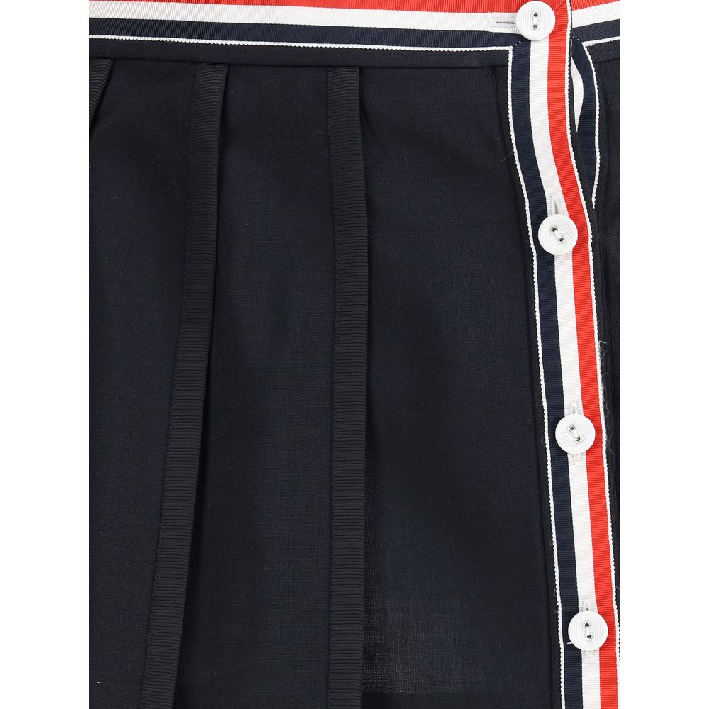 Black Wool Mini Skirt Skirts Thom Browne