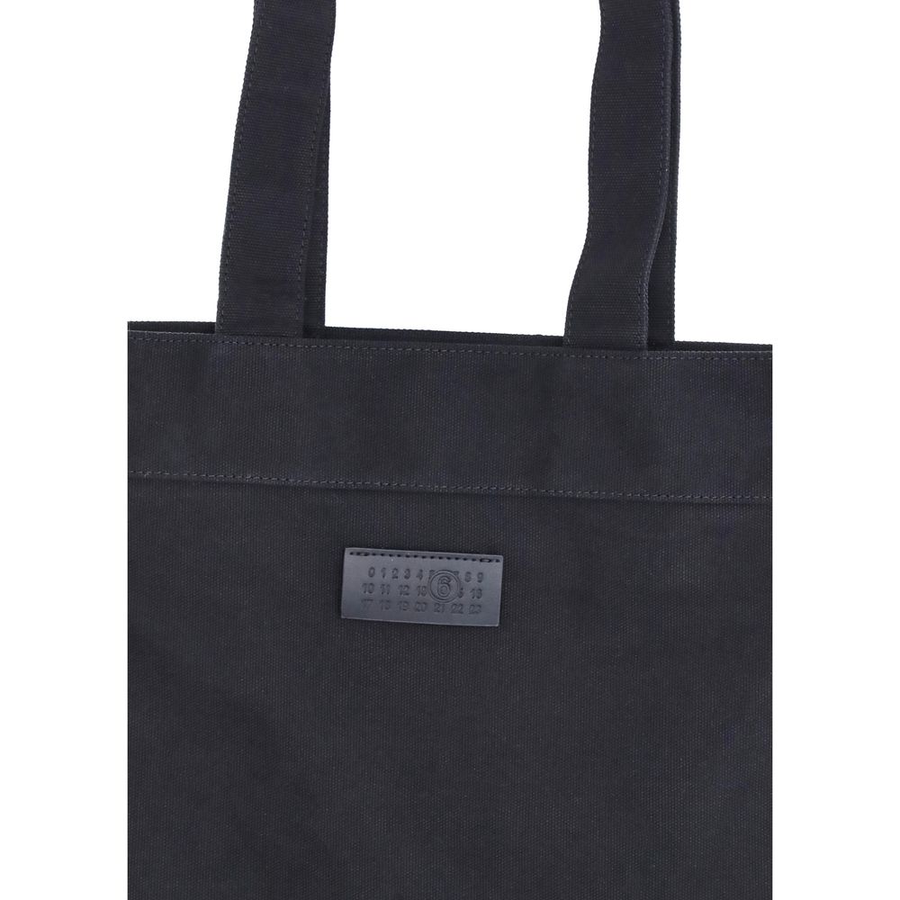 Black Cotton Shoulder Bag Bags MM6