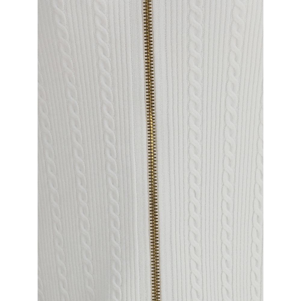 White Viscose Midi Skirt Skirts Balmain