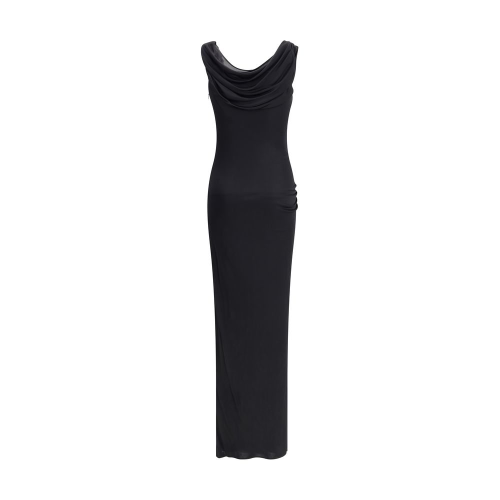 Black Viscose Casual Dress Dress Versace